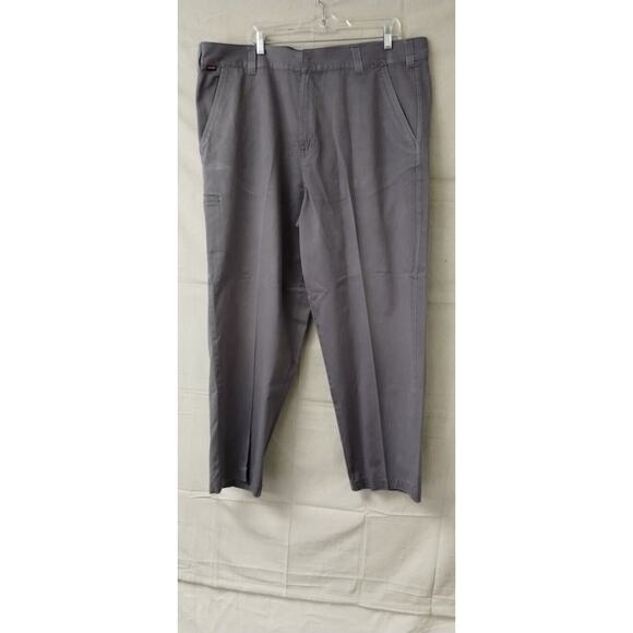 Craftsman Mens Pants Ankle Straight Leg Flat Front Casual Pocket Canvas Gray 42 - Picture 1 of 8